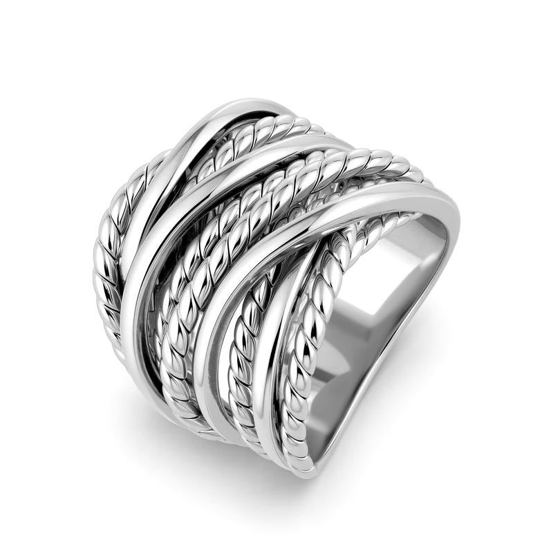 Intertwined Wrap Around Woven Ring