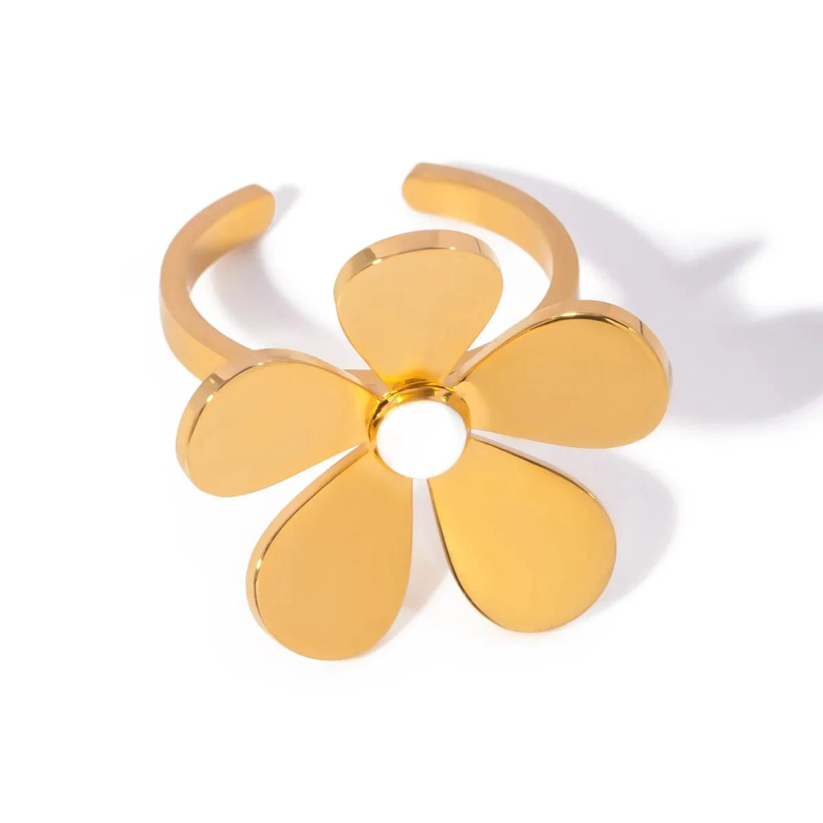 18k Dainty Daisy Floral Ring