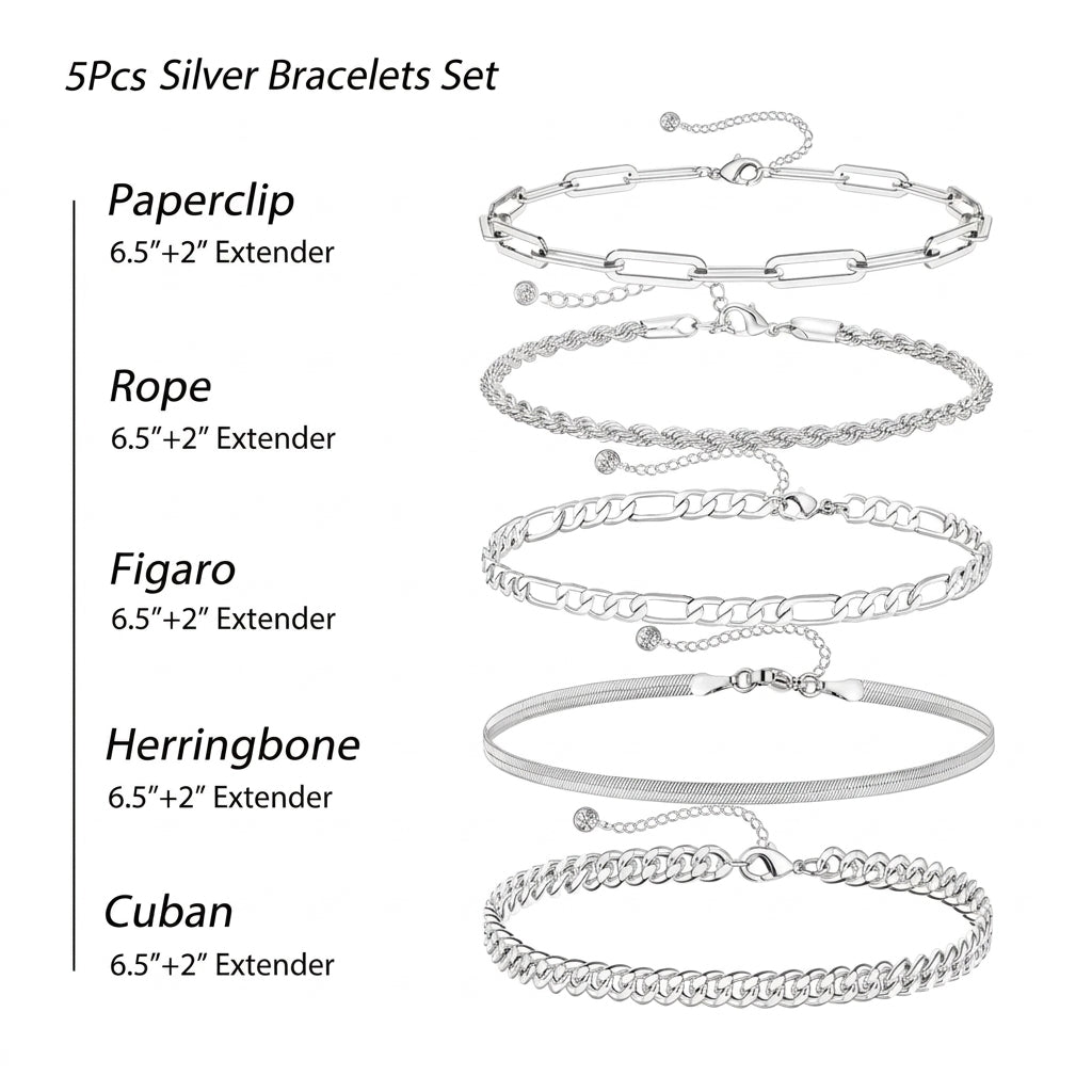 5pc Classic Bracelets Stack
