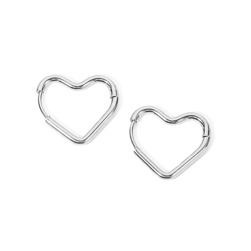 Elegant Heart Hoop Earrings