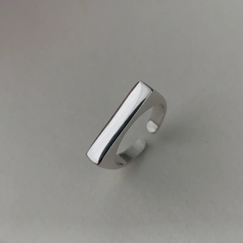 S925 Modern Geometric Elegance Rings