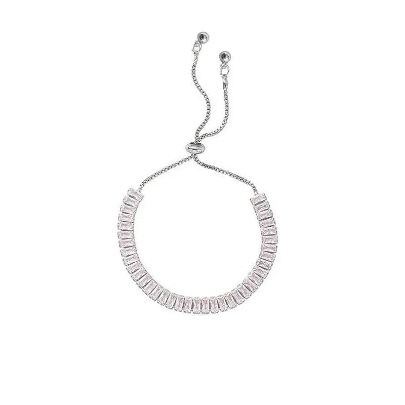 Baguette Crystal Adjustable Tennis Bracelets