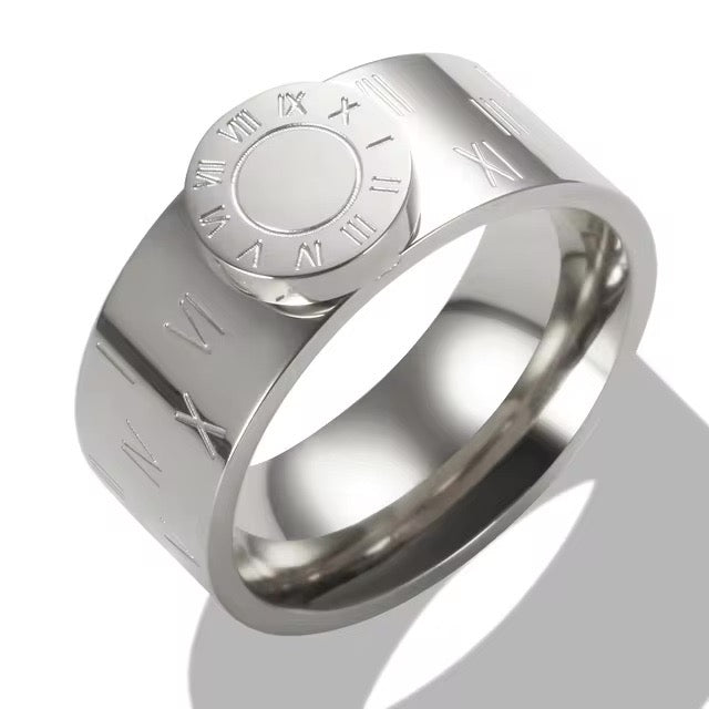 Classy Roman Numeral Bangle Bracelet and Rings