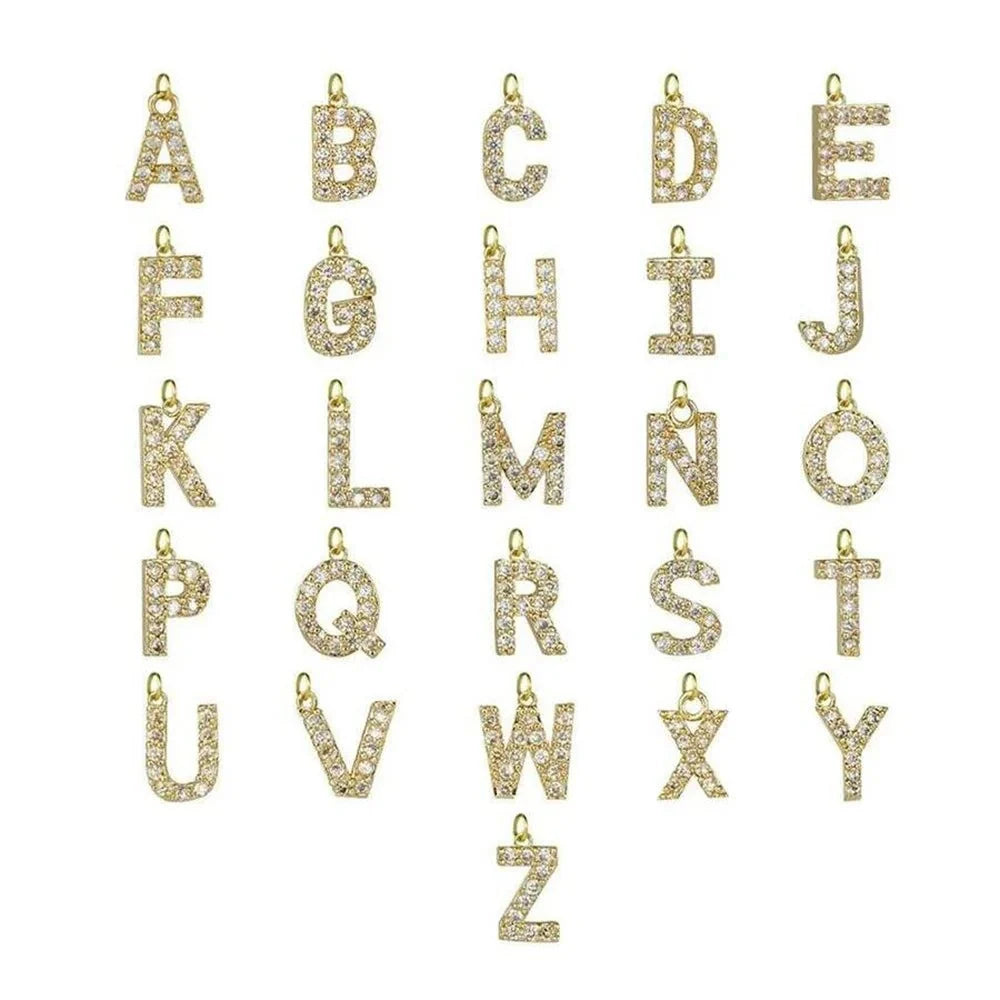 Dainty Beaded Chain Initial Necklace