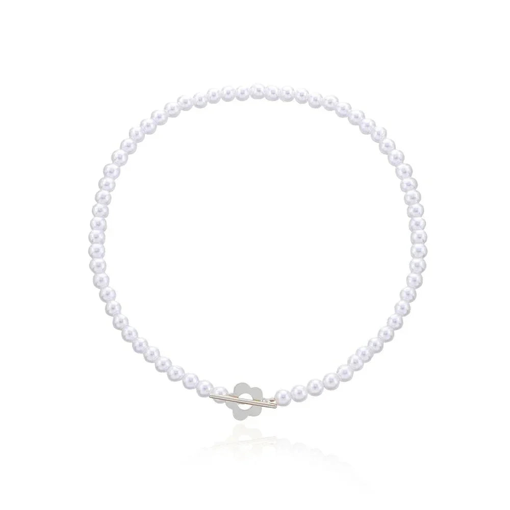 Floral Choker Flower Clasp Necklace
