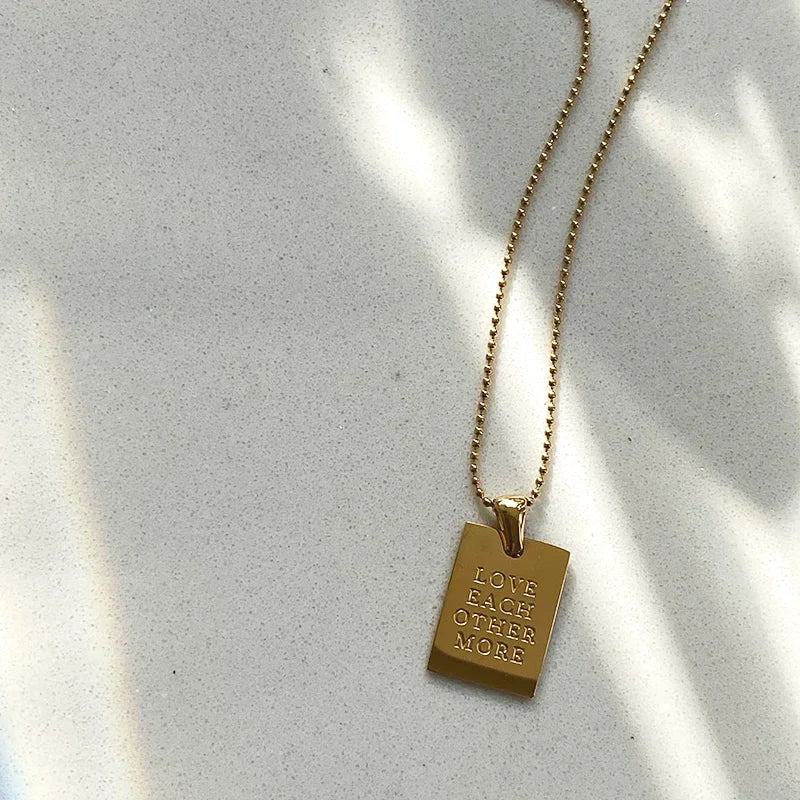 Positive Affirmation Engraved Necklaces