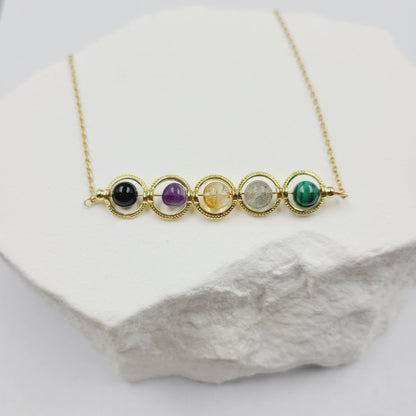 Dainty Handmade Zodiac Stones Necklace