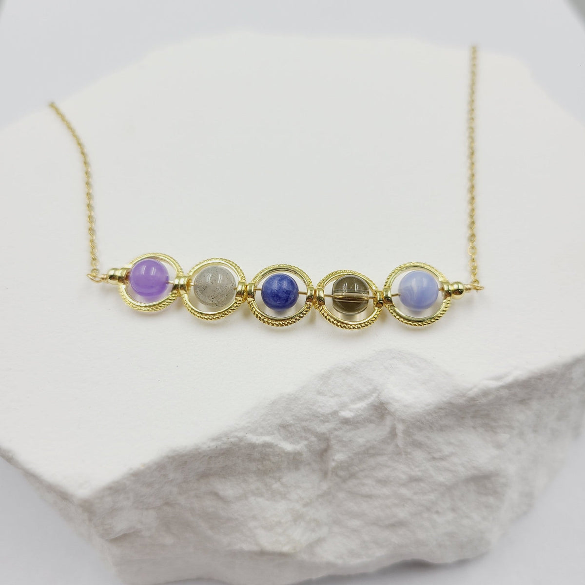 Dainty Handmade Zodiac Stones Necklace