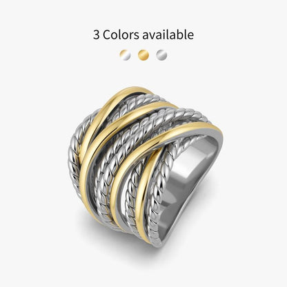 Intertwined Wrap Around Woven Ring