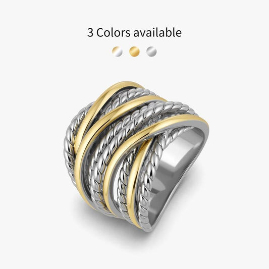 Intertwined Wrap Around Woven Ring