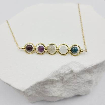 Dainty Handmade Zodiac Stones Necklace