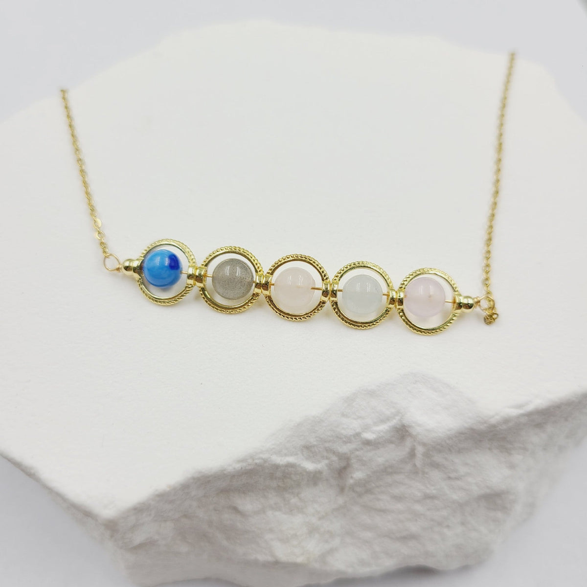 Dainty Handmade Zodiac Stones Necklace