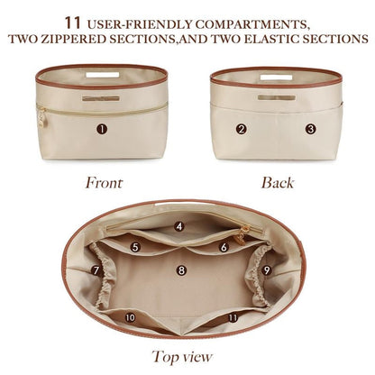 Inner Tote Bag Organizer With Handles