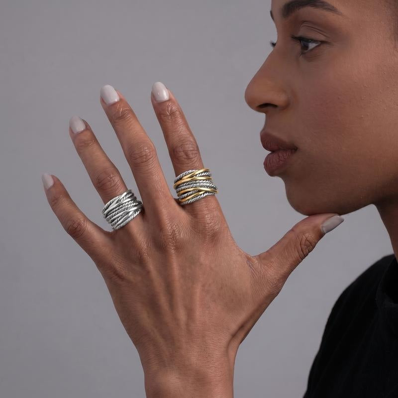 Intertwined Wrap Around Woven Ring