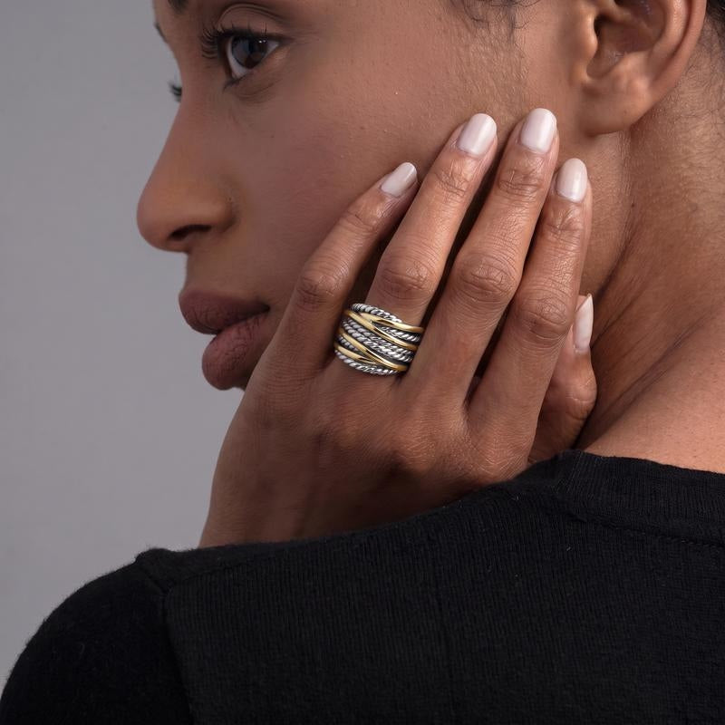 Intertwined Wrap Around Woven Ring