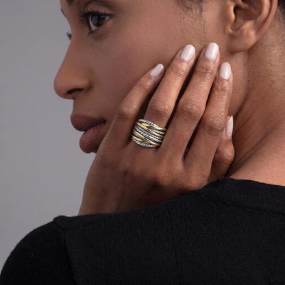 Intertwined Wrap Around Woven Ring