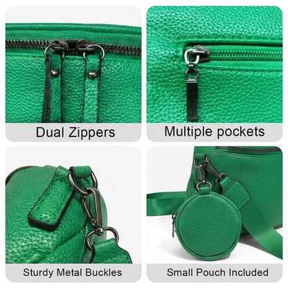 Half-Moon Cross Body Bag With Detachable Pouch