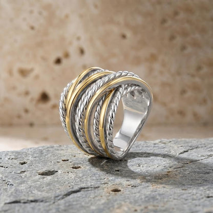 Intertwined Wrap Around Woven Ring