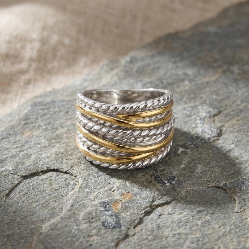 Intertwined Wrap Around Woven Ring