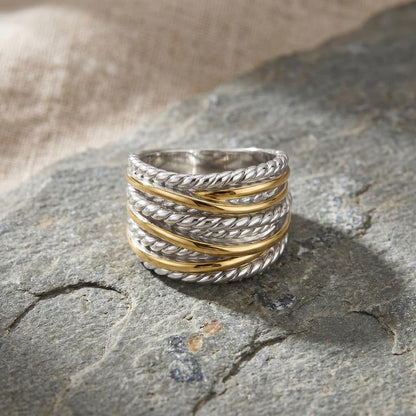 Intertwined Wrap Around Woven Ring