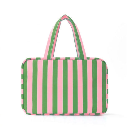 Striped Hanging Toiletry Bag