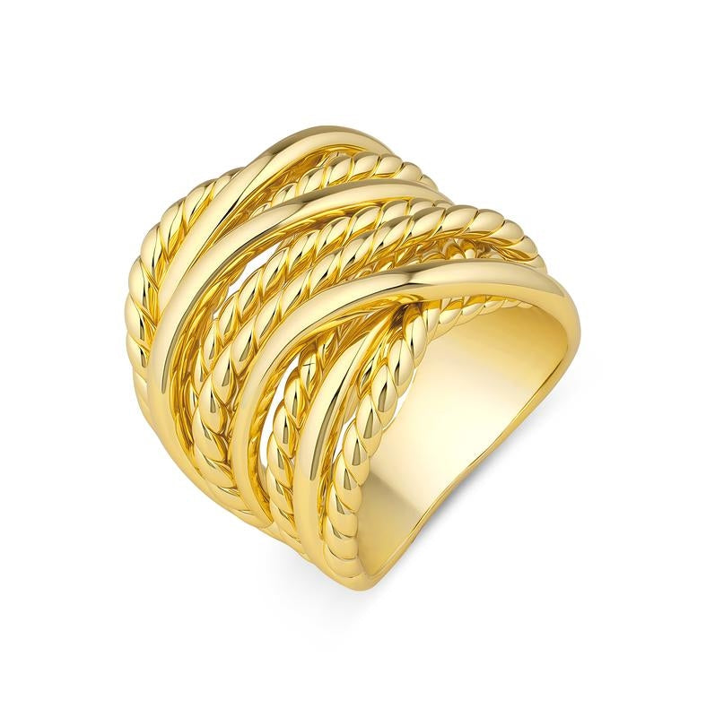Intertwined Wrap Around Woven Ring