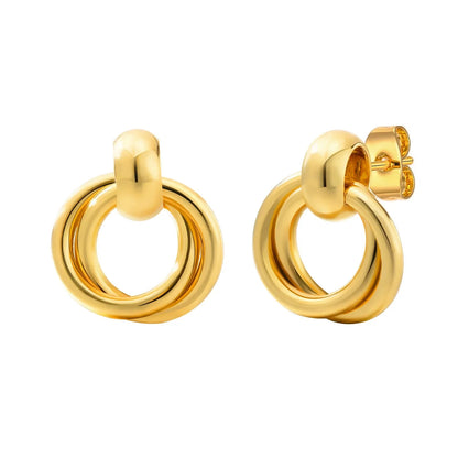 14k Dainty Dual Hoop Earrings
