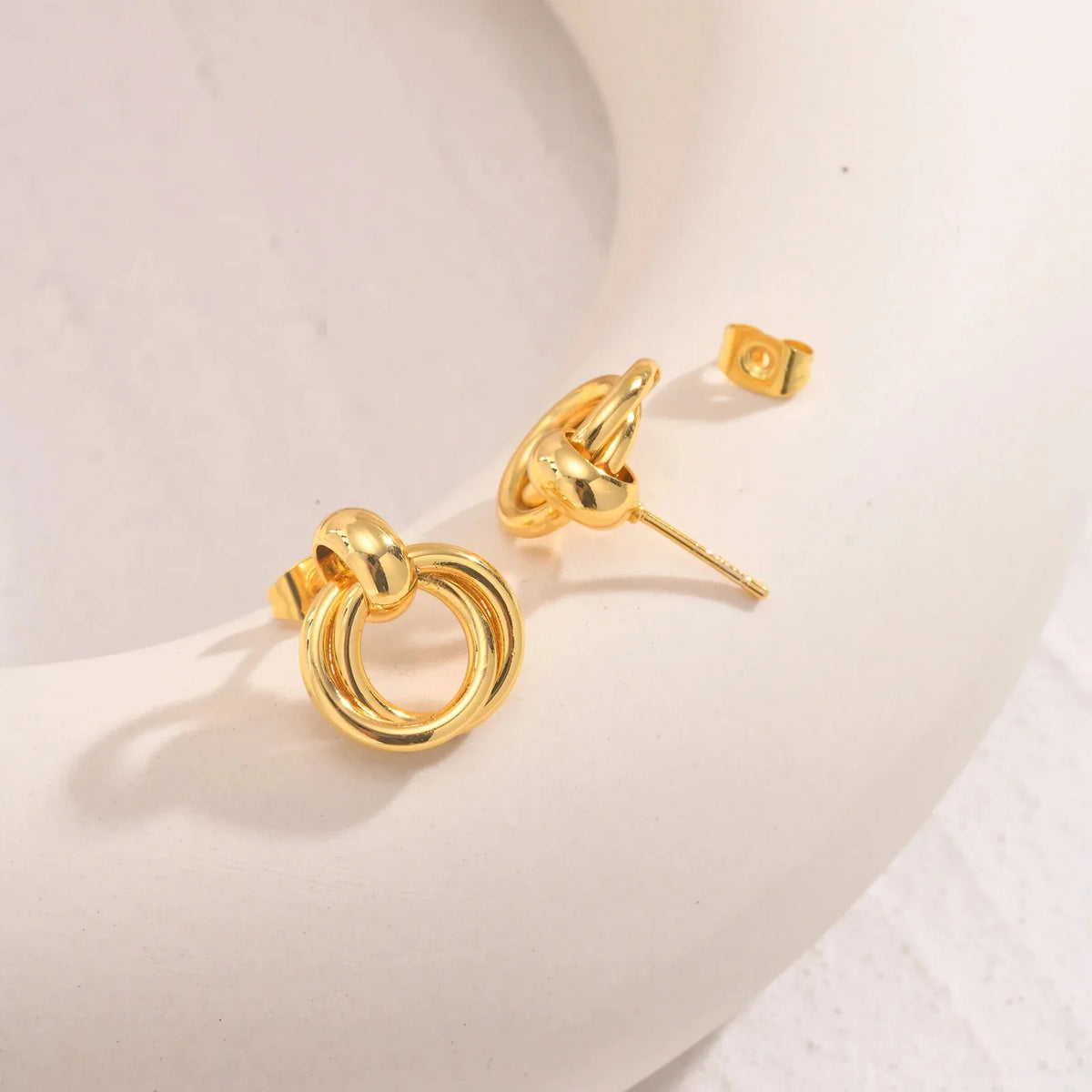 14k Dainty Dual Hoop Earrings