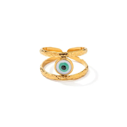 18k Bohemian Evil Eye Rings