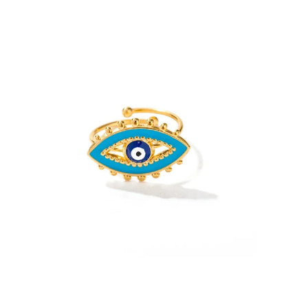 18k Bohemian Evil Eye Rings