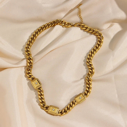 18k Cuban North Star Tarot Necklace and Earring