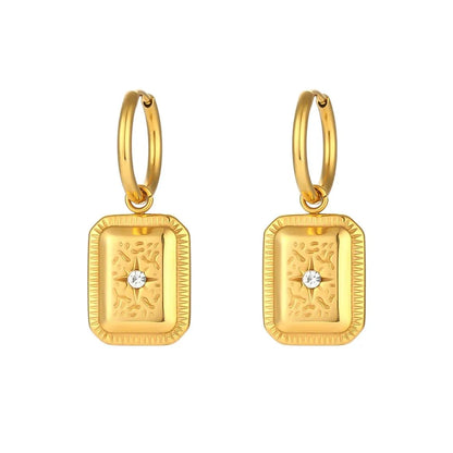 18k Cuban North Star Tarot Necklace and Earring