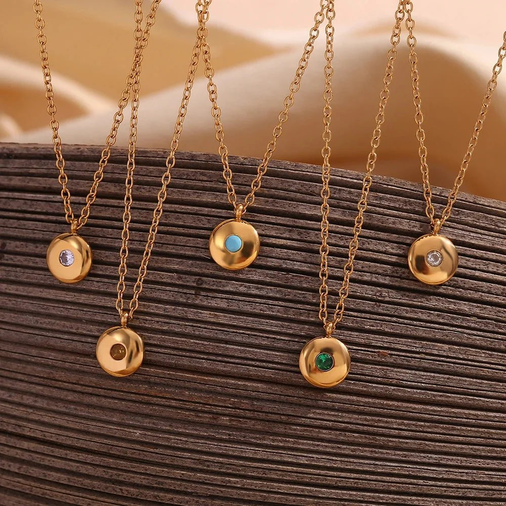 18k Dainty Minimal Birthstone Necklace