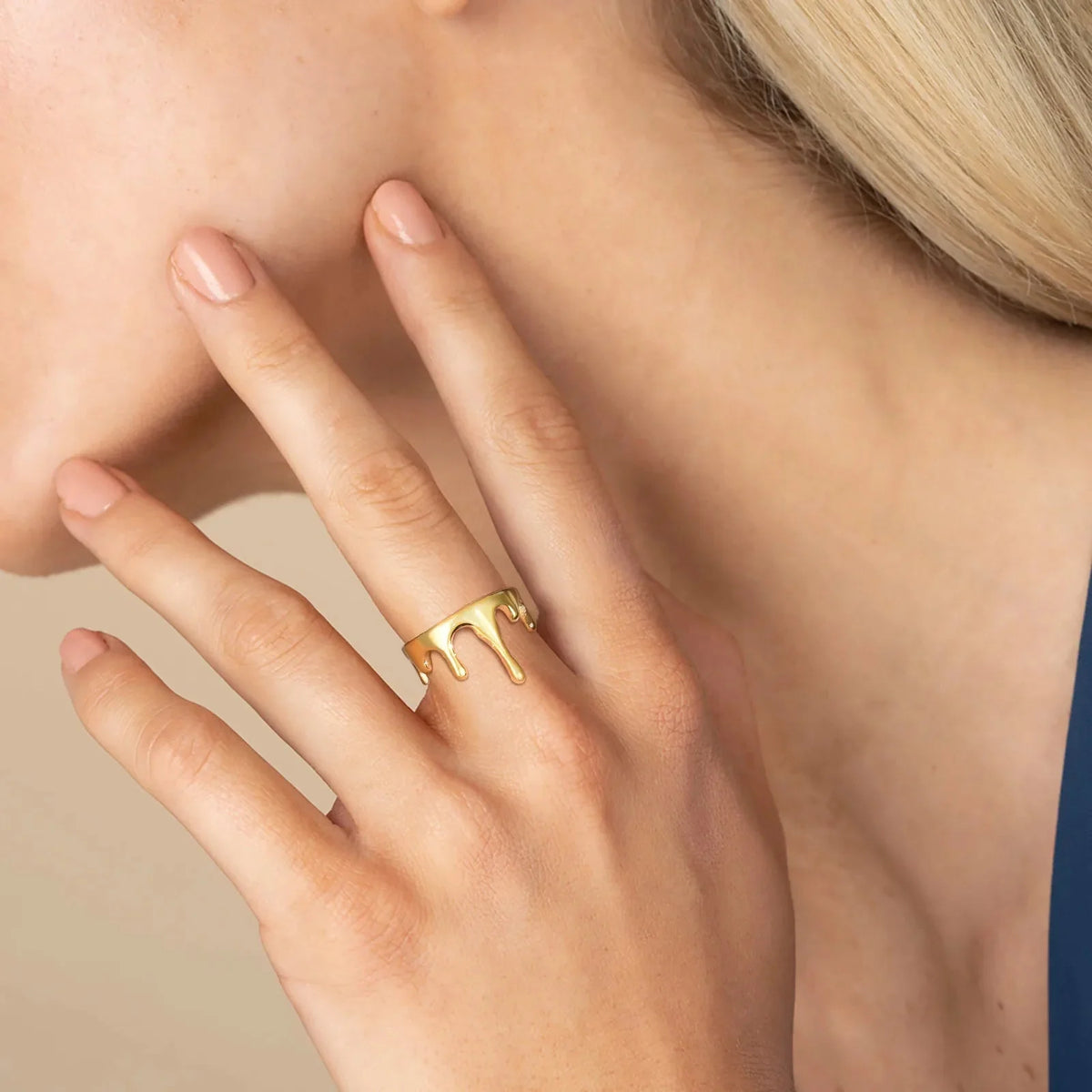 18k Minimal Melting Ring