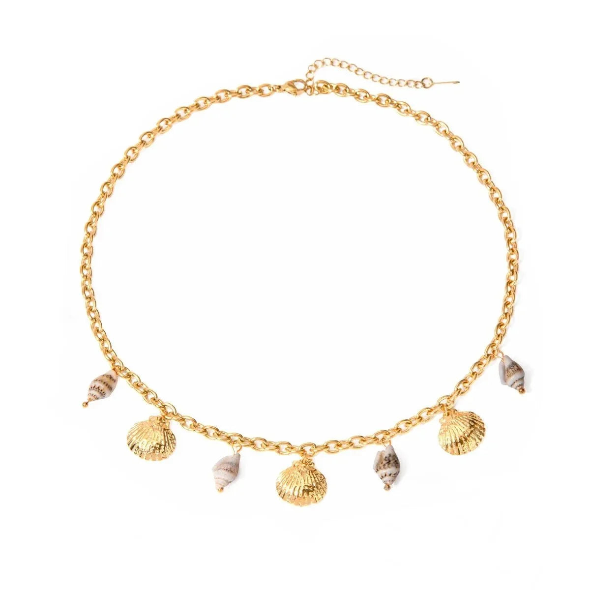 18k Summer Beach Sea Shell Necklace