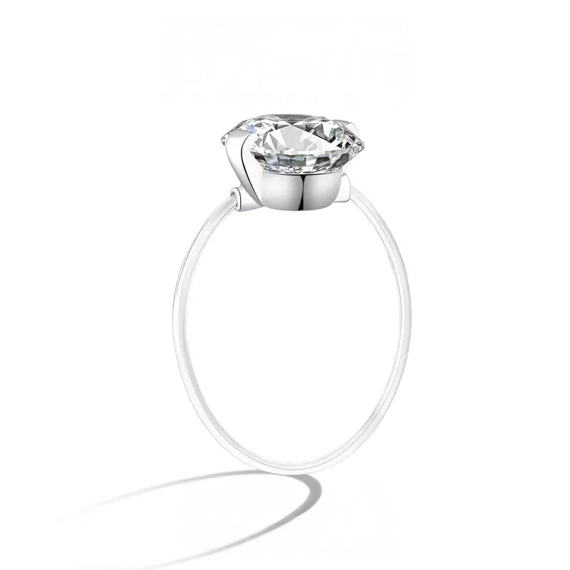 S925 1-2 Carat Moissanite Invisible Band Ring