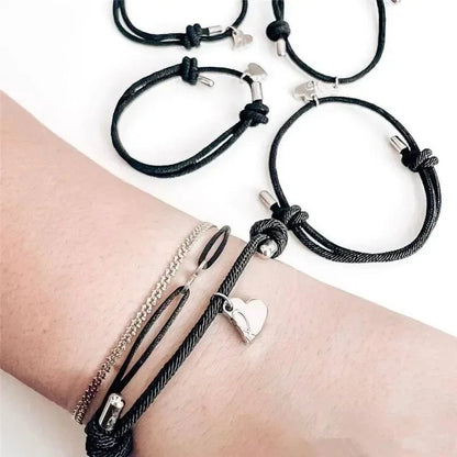 4pc Magnetic Heart Rope Bracelets