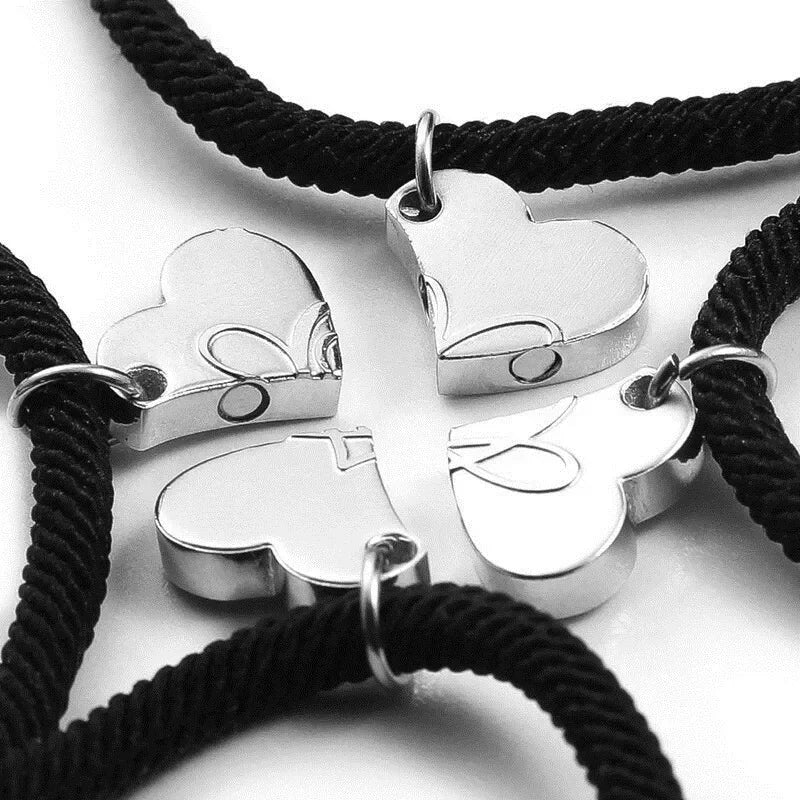 4pc Magnetic Heart Rope Bracelets
