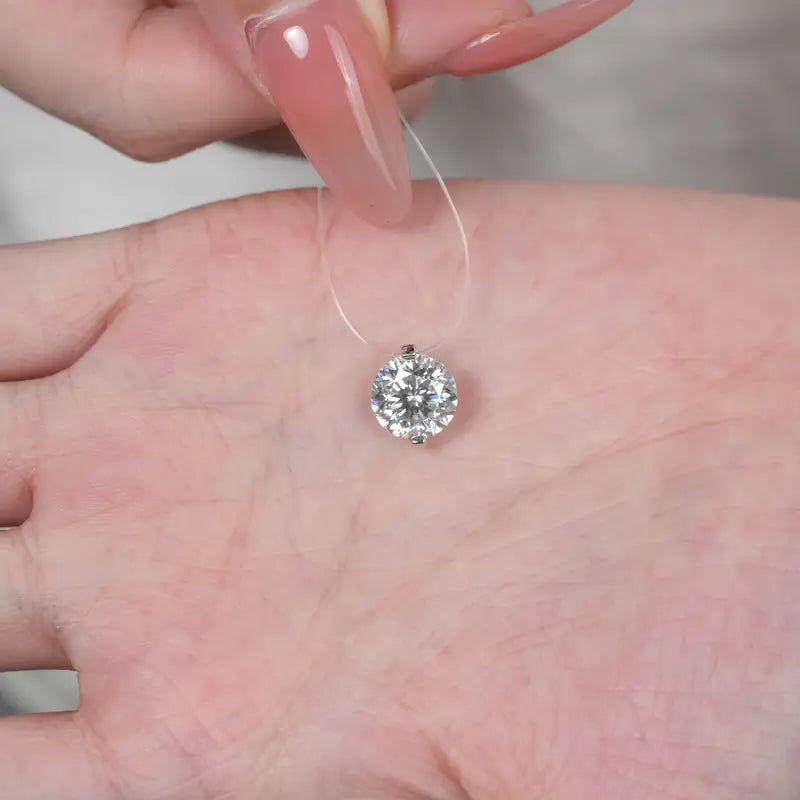 S925 1-3 Carat Moissanite Invisible Necklace