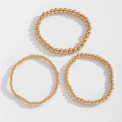 7pcs Gold Beaded Bracelet Stack