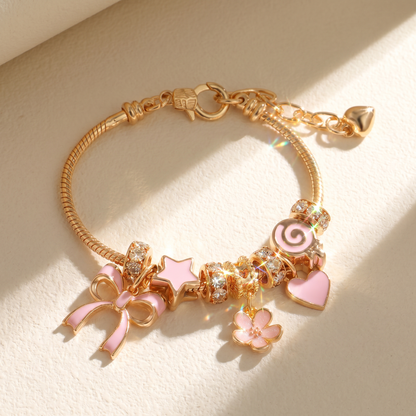 Playful Pink Charm Bracelets