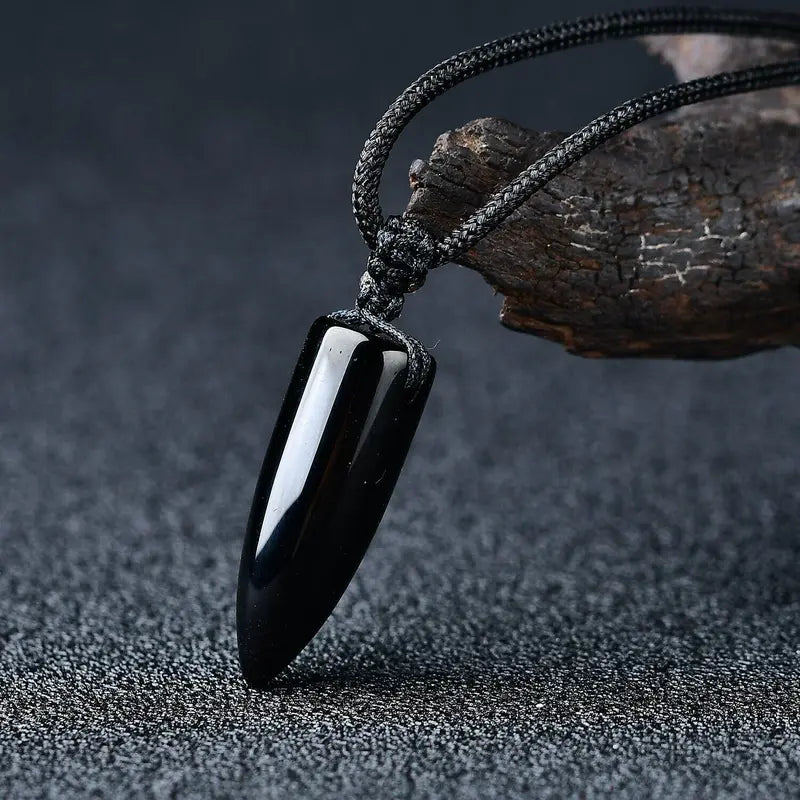 Energetic Protection Obsidian Stone Necklace