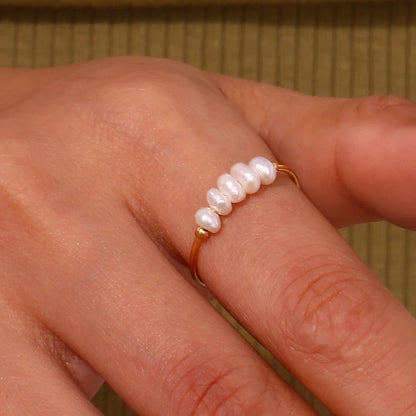Dainty Pearl Beaded Ring