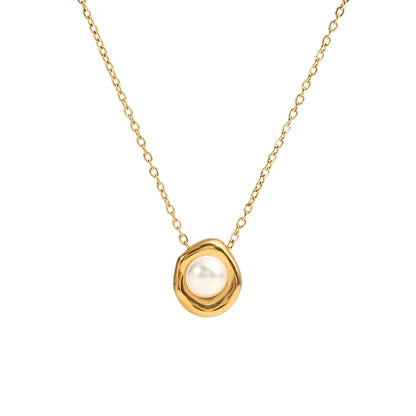 Dainty Gold Dripping Pearl Necklace