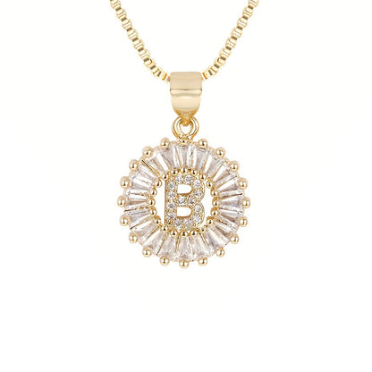 Circle Initial Necklace