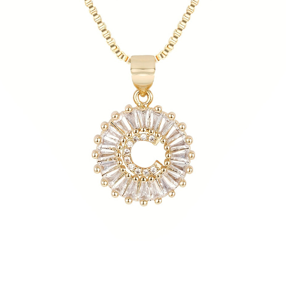Circle Initial Necklace