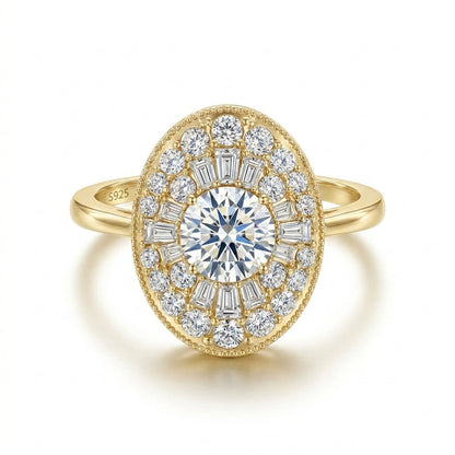 1ct Bold Oval Moissanite Ring