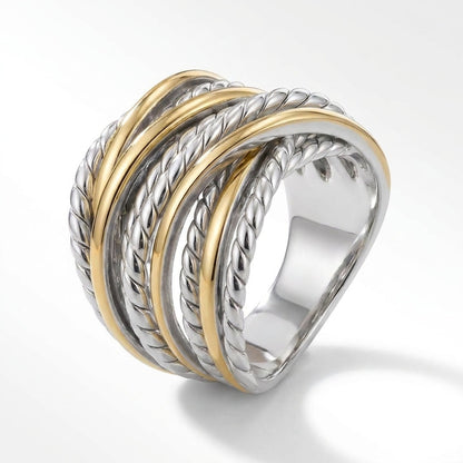 Intertwined Wrap Around Woven Ring