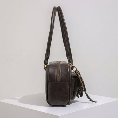 Double Front Pocket Shoulder Bag