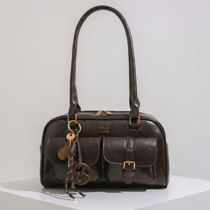 Double Front Pocket Shoulder Bag